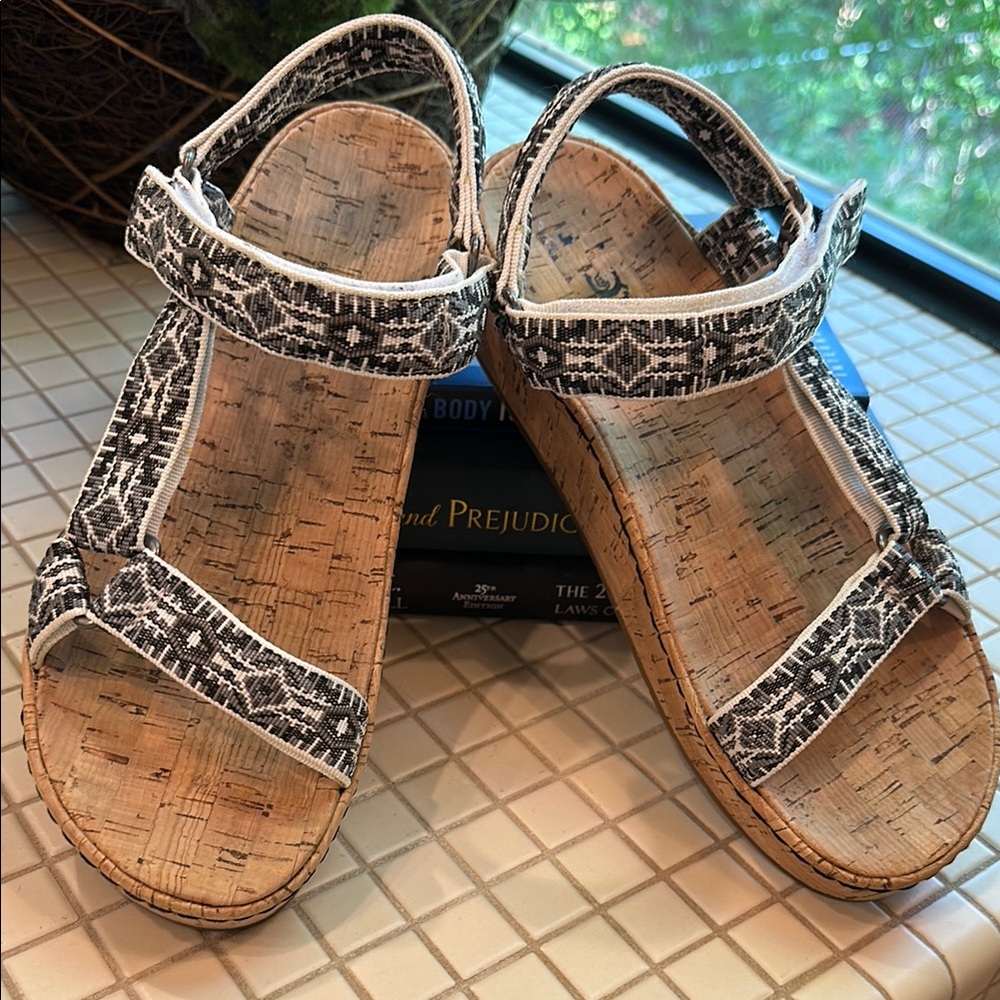 Stylish Black and White Sandals